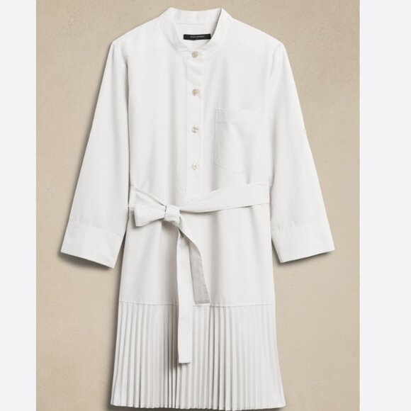 Pleated-Hem Mini Shirtdress - Picture 3 of 3